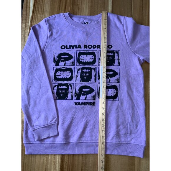 Olivia Rodrigo Womens Vampire Graphic Sweatshirt Round Neck Purple Size XL - Picture 9 of 14